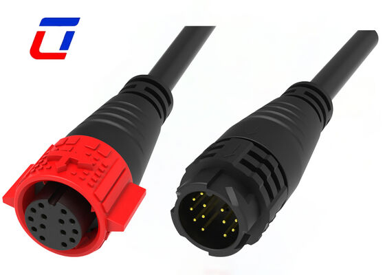 M19 Low Current 5A Outdoor Lighting Connectors Push Locking 14 Pin Waterproof Connector
