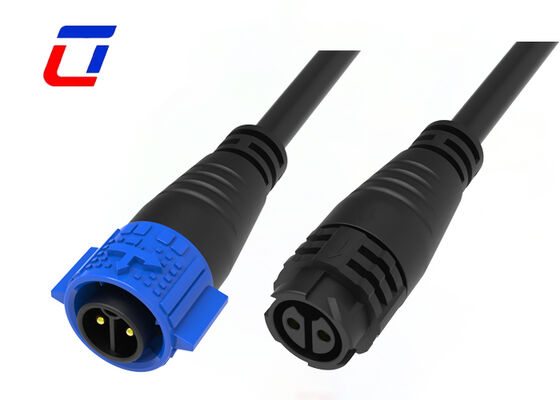 M19 20A Conector de cabo à prova d'água de 2 pinos Conector de energia industrial auto-bloqueável