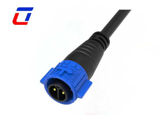 M19 20A Conector de cabo à prova d'água de 2 pinos Conector de energia industrial auto-bloqueável