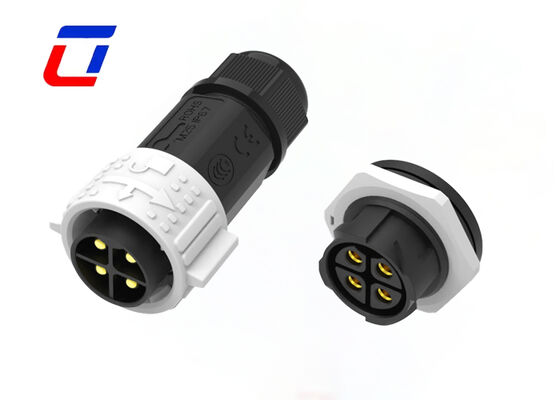 M25 600V 50A Conector de alimentação DC à prova d'água Conectores de plástico masculino-feminino 4 pines