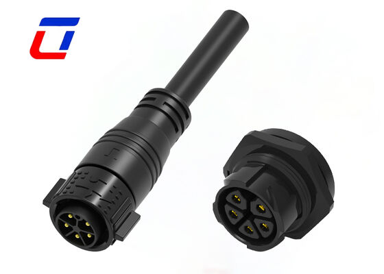 M25 20A 5 Pins Conectores Elétricos Macho Fêmea RoHS Plástico PA66 Conector de Potência Push Lock