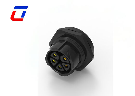 M25 20A 5 Pins Conectores Elétricos Macho Fêmea RoHS Plástico PA66 Conector de Potência Push Lock