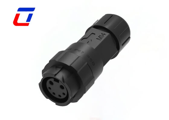 M16 Conector circular de plástico de 2+4 pines de 300 V Conectores de sinal elétrico externos à prova d'água