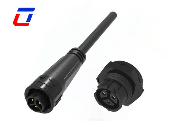 O homem do conector de Pin IP67 3 e M16 fêmea 10A 300V impermeabilizam o conector de alimentação