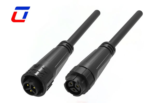 O homem do conector de Pin IP67 3 e M16 fêmea 10A 300V impermeabilizam o conector de alimentação
