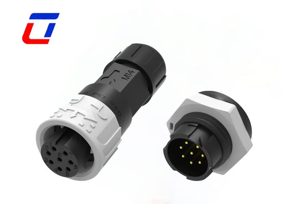 M16 fio LED de 8 pinos para fio/conector de placa Conectores de iluminação de paisagem à prova d'água 300V