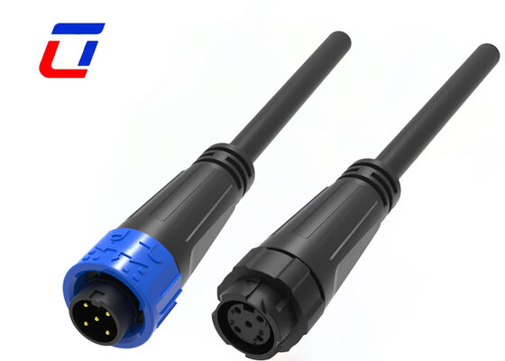 8A M16 5 pin IP67 Conectores de energia ODM Conector de fechamento por empurrão à prova d'água externo