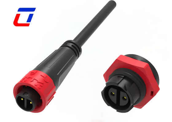 10A M16 2 pin IP67 Conector de energia à prova d'água Plástico PA66 DC Conector masculino feminino