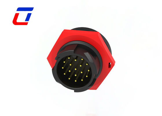 5A IP67 M19 Conectores de tomada e tomada à prova d'água de plástico PA66 18 Pin Data Connector