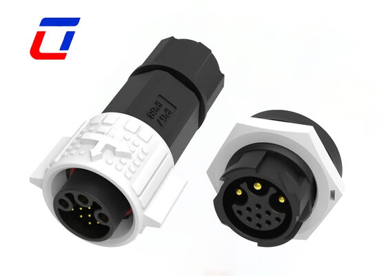 M19 Resistente ao envelhecimento IP67 Conector circular à prova d'água 300V 3+9 Pin Quick Release