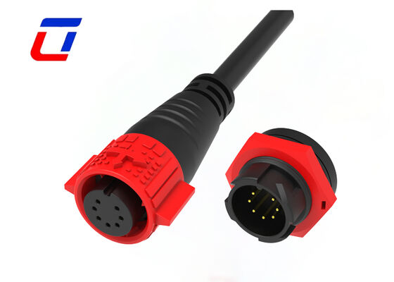 M19 7 conector de dados fêmea masculino plástico dos conectores de fio impermeáveis ​​automotivos PA66 do Pin 5A