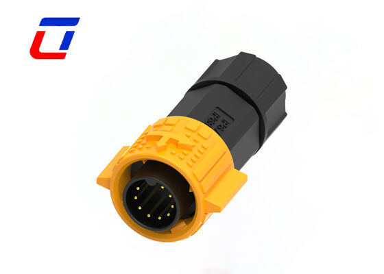 Conector circular industrial revestido em ouro de latão 9 pin 5A M19 de baixa corrente