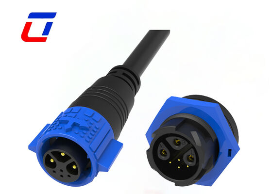 15A+5A M19 3+4 Pin IP67 Conectores 300V Conector de fio de sinal de energia à prova d'água