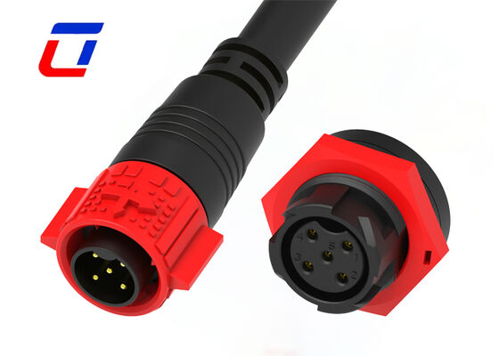 Conector de cabo à prova d'água 20A 5 pin Power M19 Industrial Conector de fechadura por empurrão masculino-feminino