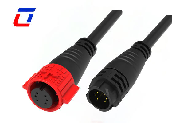Transmissão de sinal M19 6 pin conectores de fio à prova d'água para exterior IP67 tomada rápida