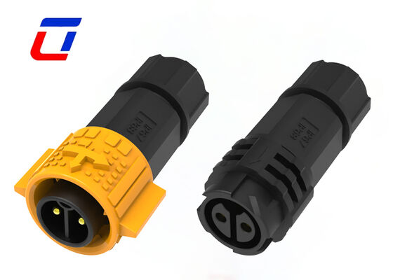M19 20A 2 pin conector de energia circular impermeável exterior IP67 para automação industrial