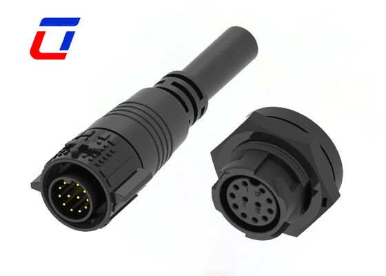 Conector de sinal folheado a ouro de bronze dos conectores M19 do fio da desconexão rápida do Pin 300V do ODM 12