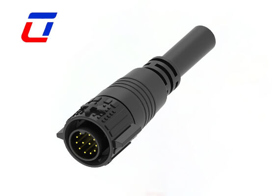 Conector de sinal folheado a ouro de bronze dos conectores M19 do fio da desconexão rápida do Pin 300V do ODM 12