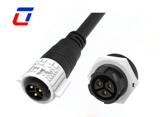 Conector de Cabo Moldado PA66 de 3 Pinos 20A M19 à Prova d'Água para Nova Energia