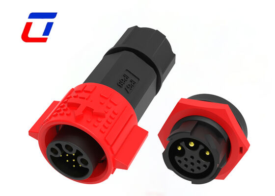 Conector à prova d'água M19 multipino IP67 15A+5A Conector de dados de energia de 3+9 pinos para exterior