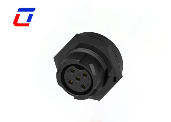20A IP67 Conectores elétricos de bloqueio rápido à prova d'água M19 5 pines Conector de plástico masculino feminino
