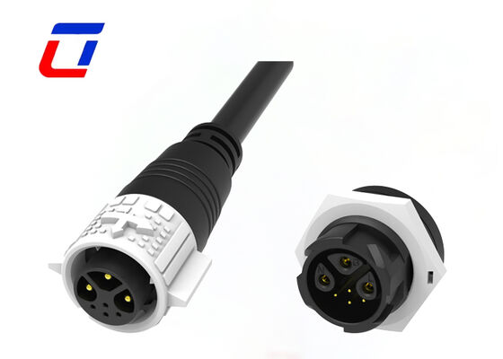 Conectores à prova d'água de 15A+5A com múltiplos pinos 3+4 pinos M19 Push Lock Conector de Cabo para Placa