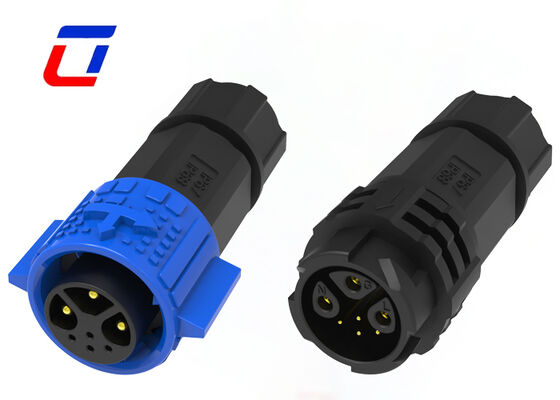 Conectores à prova d'água de 15A+5A com múltiplos pinos 3+4 pinos M19 Push Lock Conector de Cabo para Placa