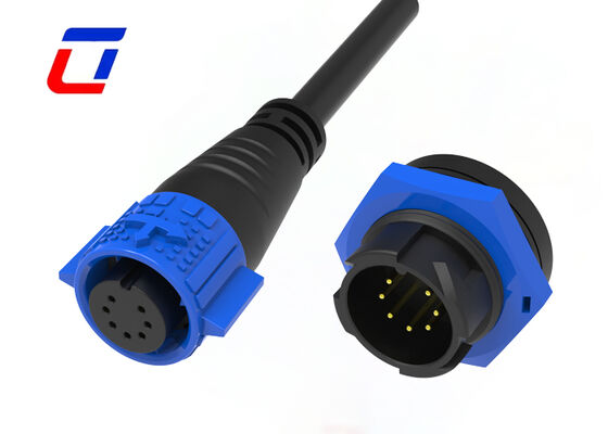 300V 5A 7 pin conector à prova d'água M19 plástico macho fêmea fio de dados para a placa conector