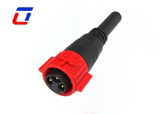 Conectores de cabos de 3+2 pines de 300V Conector rápido de dados vermelho M19 à prova d'água para iluminação