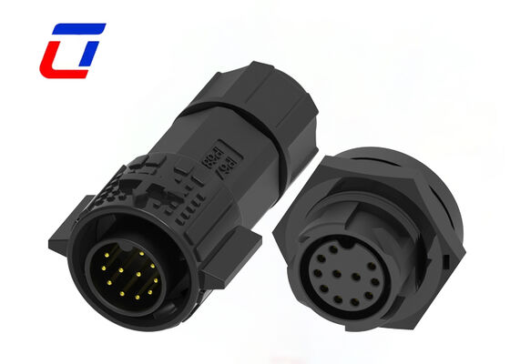 M19 11Pin 5A 300V Conector redondo à prova d'água Conector de dados de bloqueio rápido