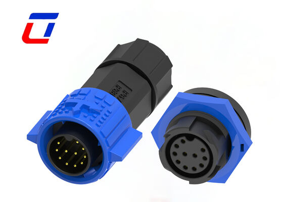 M19 11Pin 5A 300V Conector redondo à prova d'água Conector de dados de bloqueio rápido