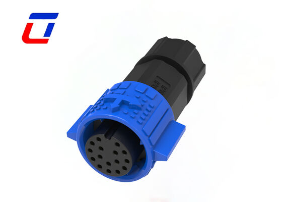 Conector Circular PA66 de Montagem em Painel M19 de 16 Pinos 5A IP67 Conector Rápido à Prova d'Água