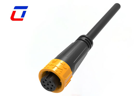 Conectores Macho e Fêmea de Plástico M16 de 8 Pinos Banhados a Ouro 300V Conector de Cabo à Prova d'Água