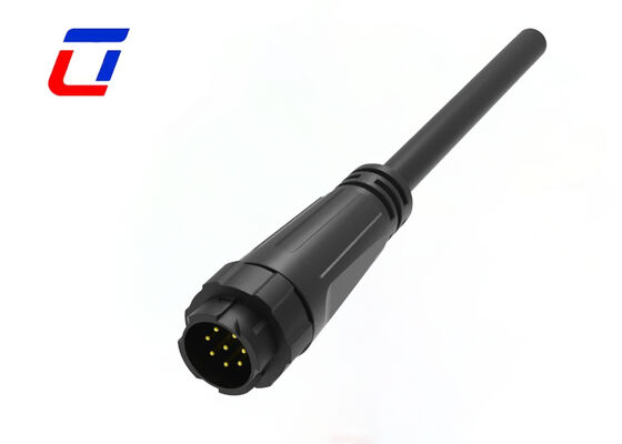 Conectores Macho e Fêmea de Plástico M16 de 8 Pinos Banhados a Ouro 300V Conector de Cabo à Prova d'Água