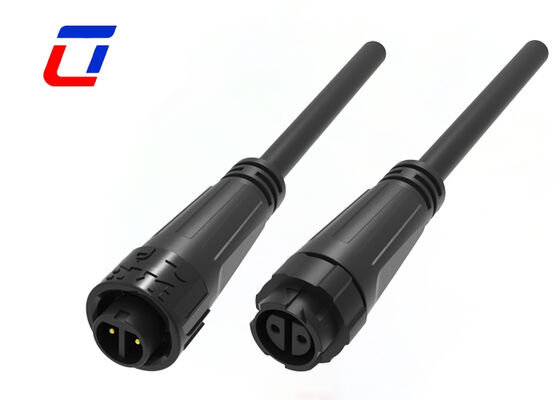Conector à prova d'água M16 IP67 de 2 pinos 10A UL com conector de alimentação de bloqueio rápido