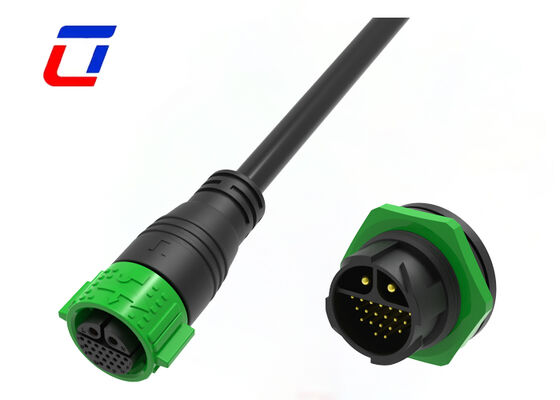 2+20 Pin M25 20A+5A Conector de sinal de energia IP67 Multi Pin Tipos de conector à prova d'água