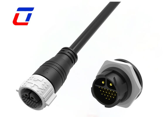 2+20 Pin M25 20A+5A Conector de sinal de energia IP67 Multi Pin Tipos de conector à prova d'água