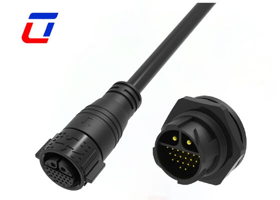 2+20 Pin M25 20A+5A Conector de sinal de energia IP67 Multi Pin Tipos de conector à prova d'água