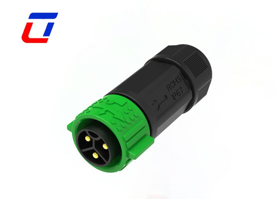 Conector Circular à Prova d'Água 50A PA66 de 3 Pinos M25 600V IP67 Conectores de Energia Rápidos