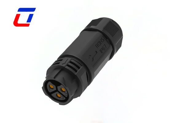 Conector Circular à Prova d'Água 50A PA66 de 3 Pinos M25 600V IP67 Conectores de Energia Rápidos