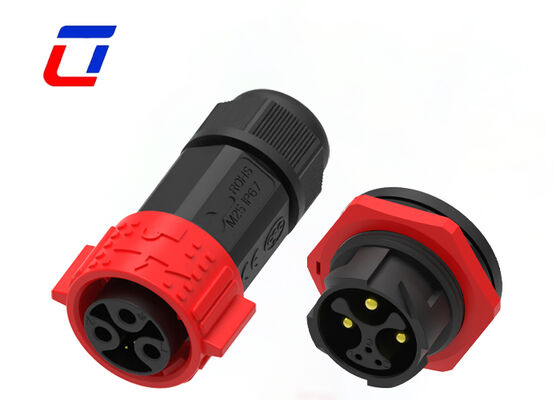 M25 15A+5A Conectores circulares de múltiplos pinos 3+3 pines de bloqueio rápido