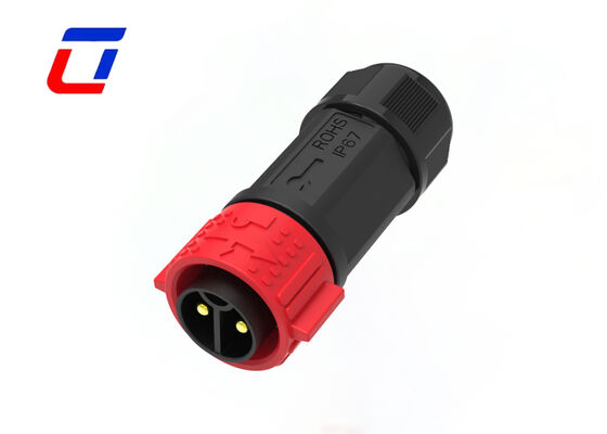 50A de alta corrente PA66 2 pin painel de montagem conector de energia Push Lock 600V conectores redondos