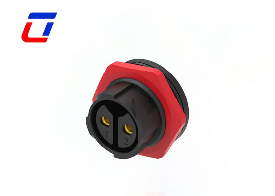 50A de alta corrente PA66 2 pin painel de montagem conector de energia Push Lock 600V conectores redondos
