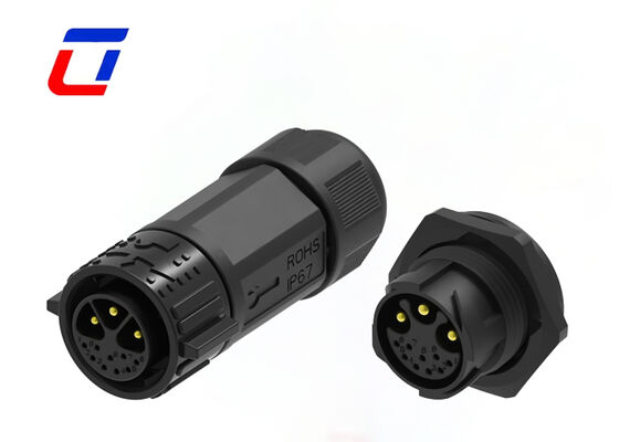 20A M25 Plugue e Soquete Industrial com Travamento por Pressão Conector de Alimentação e Dados de 3+9 Pinos