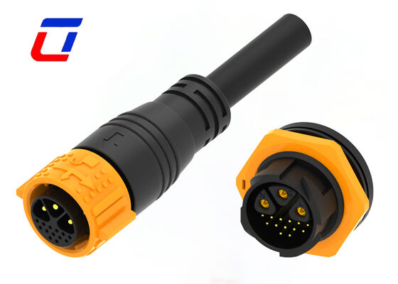 3+13 Pin M25 Multi Pin Conector Macho Conector Feminino PA66 Impermeável 300V Push Lock Connector