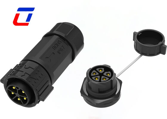 5 pin Power LED Conector à prova d'água M25 20A Conectores de iluminação exterior de plástico PA66