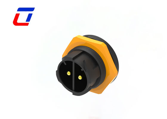 2 Pin 50A M25 Watertight Electrical Connectors Plastic PA66 Circular Plug Socket Connectors