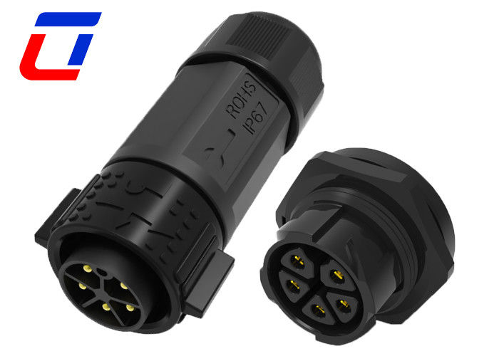 Conector de 5 pines macho e fêmea à prova d'água IP67 30A