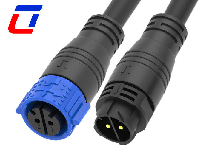IP67 10 Gauge 2 Pin Waterproof DC Power Connector M25 Conector de cabo de bloqueio rápido