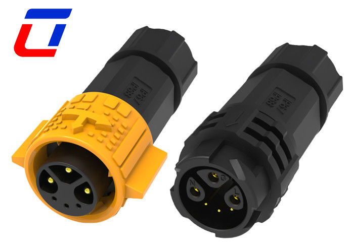 3+3 pin rodado conector circular impermeável IP67 macho conector feminino 6 pin